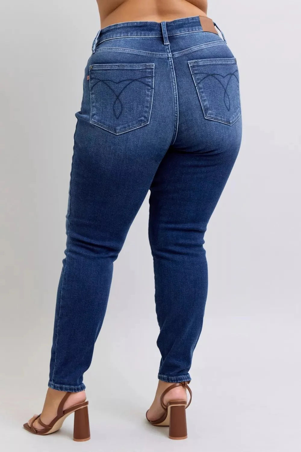 Judy Blue Full Size Washed Thermal Skinny Jeans Plus Size